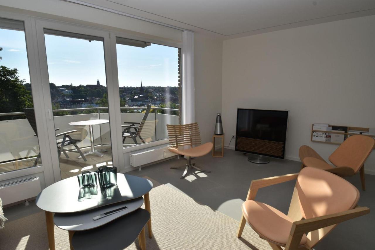 Fewo1846 - Foerdeview - Luxurioese Wohnung Mit 2 Schlafzimmern Und Balkon Mit Hafenblick フレンスブルク エクステリア 写真