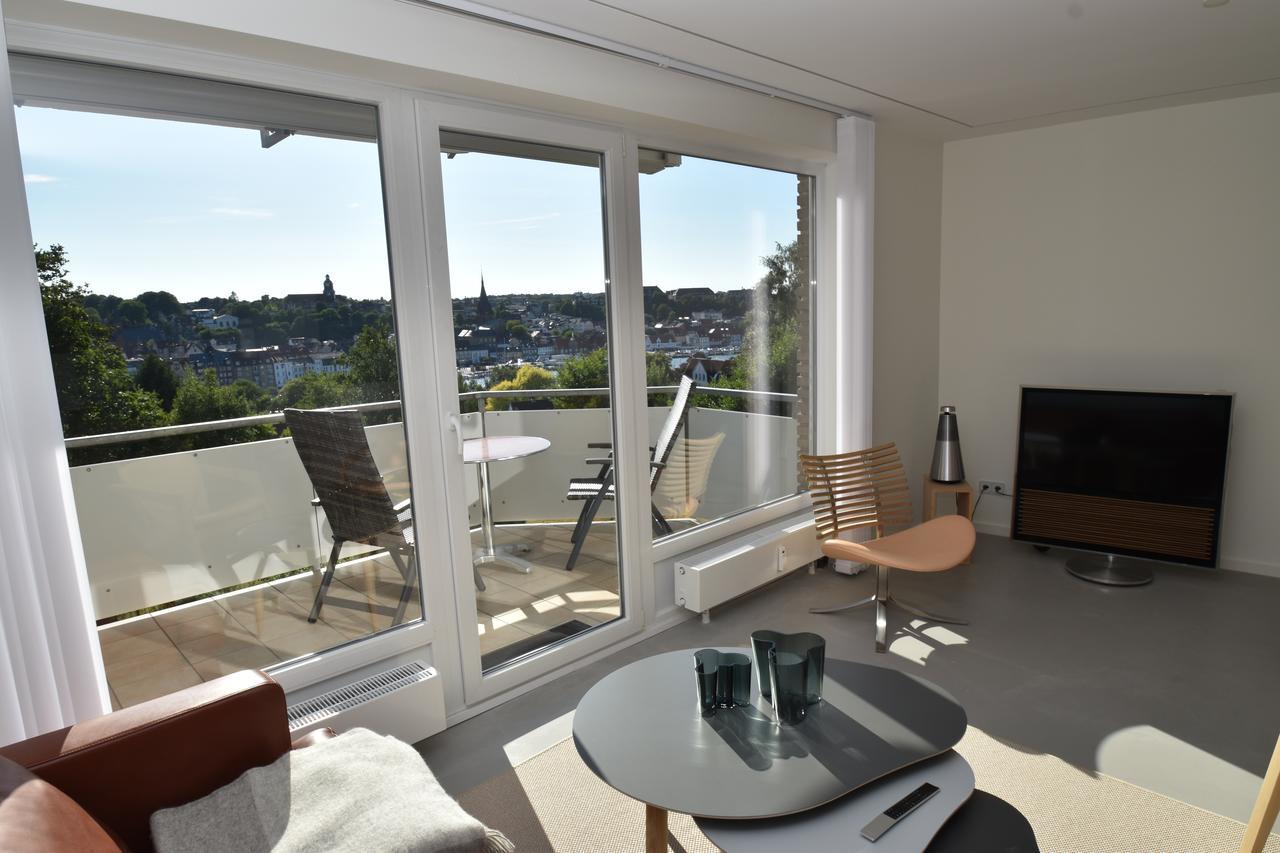 Fewo1846 - Foerdeview - Luxurioese Wohnung Mit 2 Schlafzimmern Und Balkon Mit Hafenblick フレンスブルク エクステリア 写真